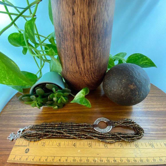 Silpada Silver and Bronze Seed Bead Necklace - Picture 10 of 12